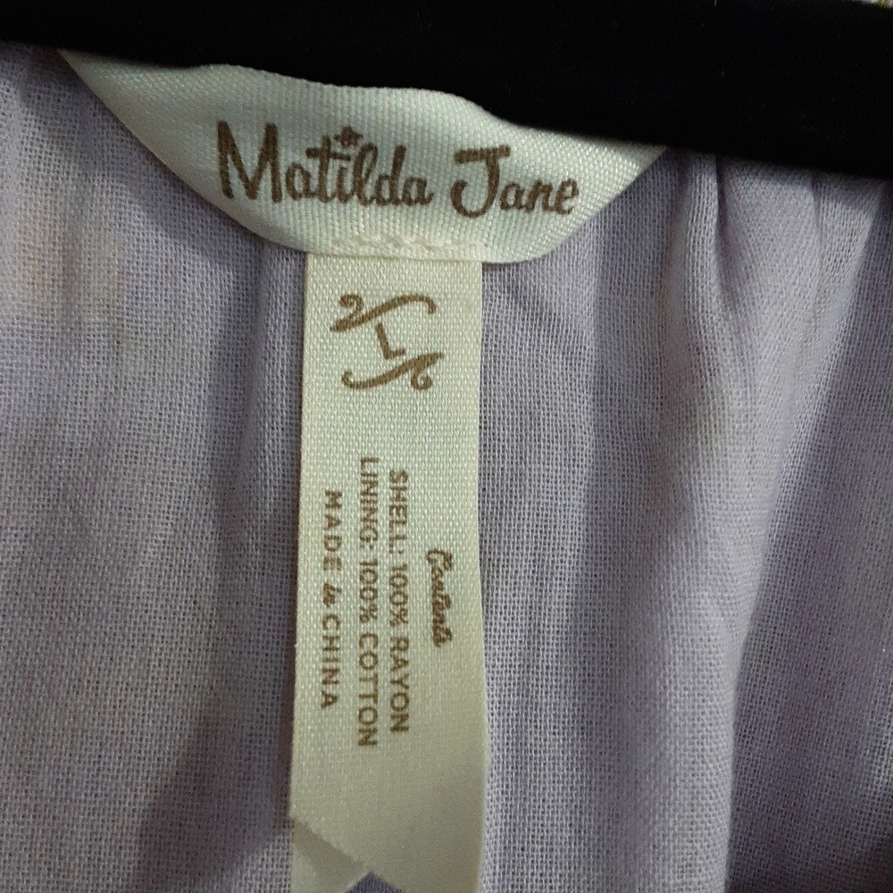 Matilda James maxi dress women L tiered floral waist belted cottage-core casual - Picture 7 of 9